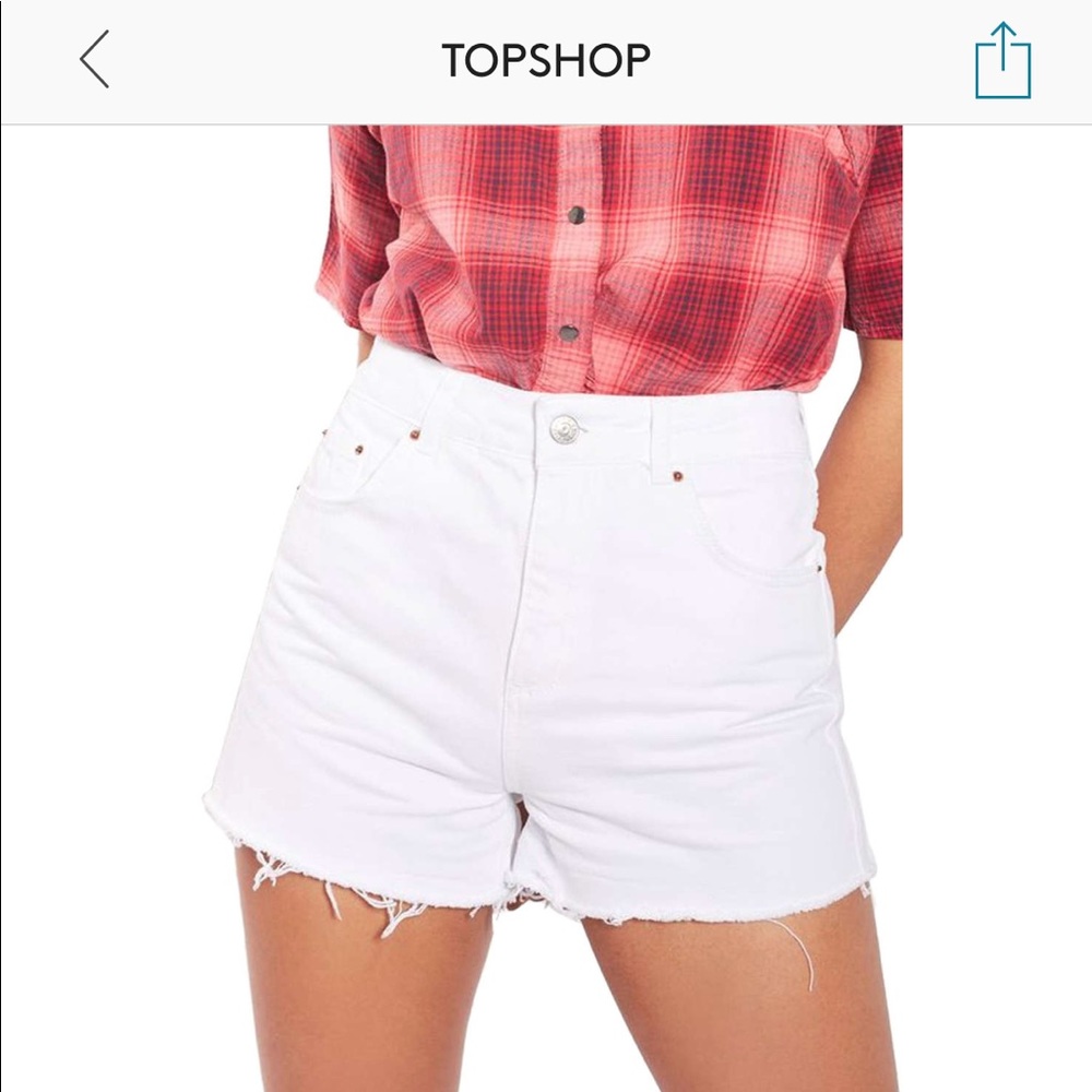NWT-Topshop White Mom shorts
